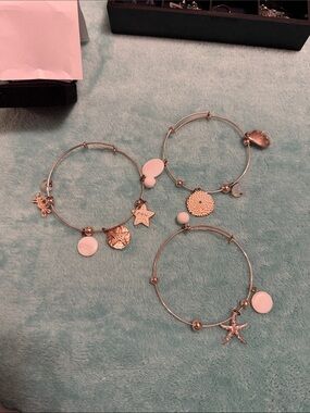Bangle Bracelet with White Accents - Women Jewelry